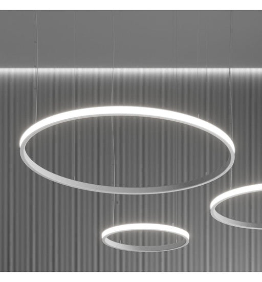 54W Circular SPACE VENUS LED Pendant Light in White 90cm - Ceiling Light Fixtures - Decorative Lighting