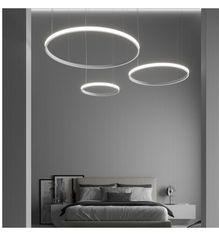54W Circular SPACE VENUS LED Pendant Light in White 90cm - Ceiling Light Fixtures - Decorative Lighting