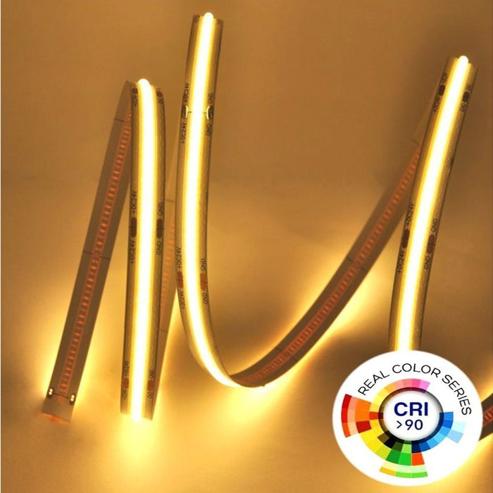 5m Self-adhesive 24V COB LED Strip 512LED/m 2700K - LED Strip - Ledex Lighting UK