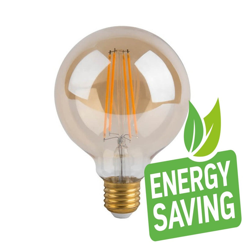 5W E27 Filament LED Bulb in Gold 2700K - LED Light Bulbs - Lamps