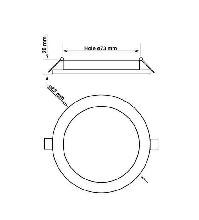 5W Round Slim LED Downlight with OSRAM Chip 3000K - LED ceiling lighting - Ledex Lighting UK