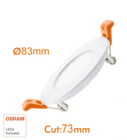 5W Round Slim LED Downlight with OSRAM Chip 4000K - Ceiling Light Fixtures - Downlights