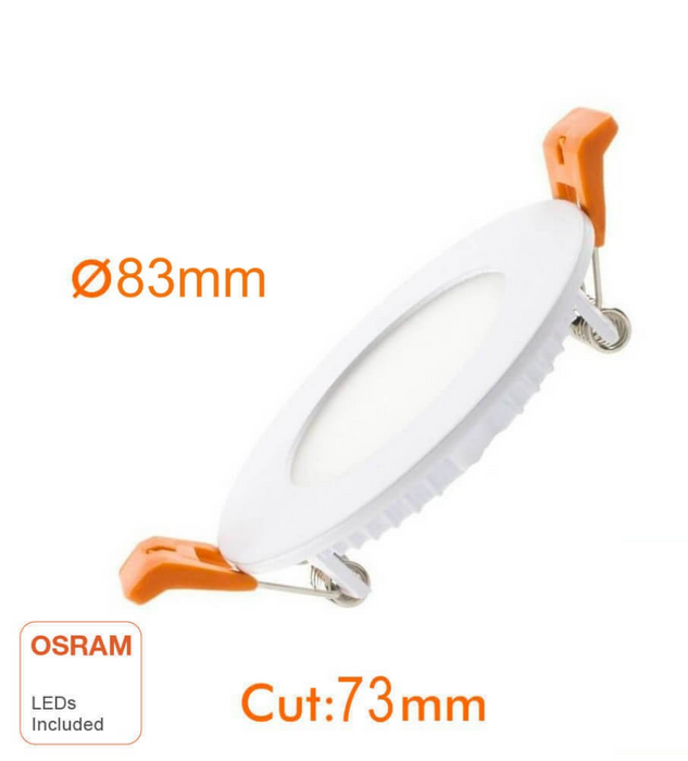 5W Round Slim LED Downlight with OSRAM Chip 4000K - LED ceiling lighting - Ledex Lighting UK