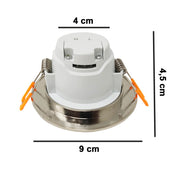 5W Waterproof LED Downlight in Nickel 6000K Cut-out 65mm - Ceiling Light Fixtures - Downlights