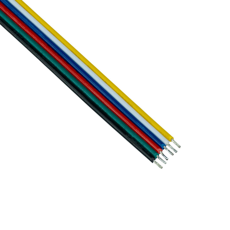 6-Core x 0.5mm Connector Cable for LED Strip RGB+CCT 12-24V