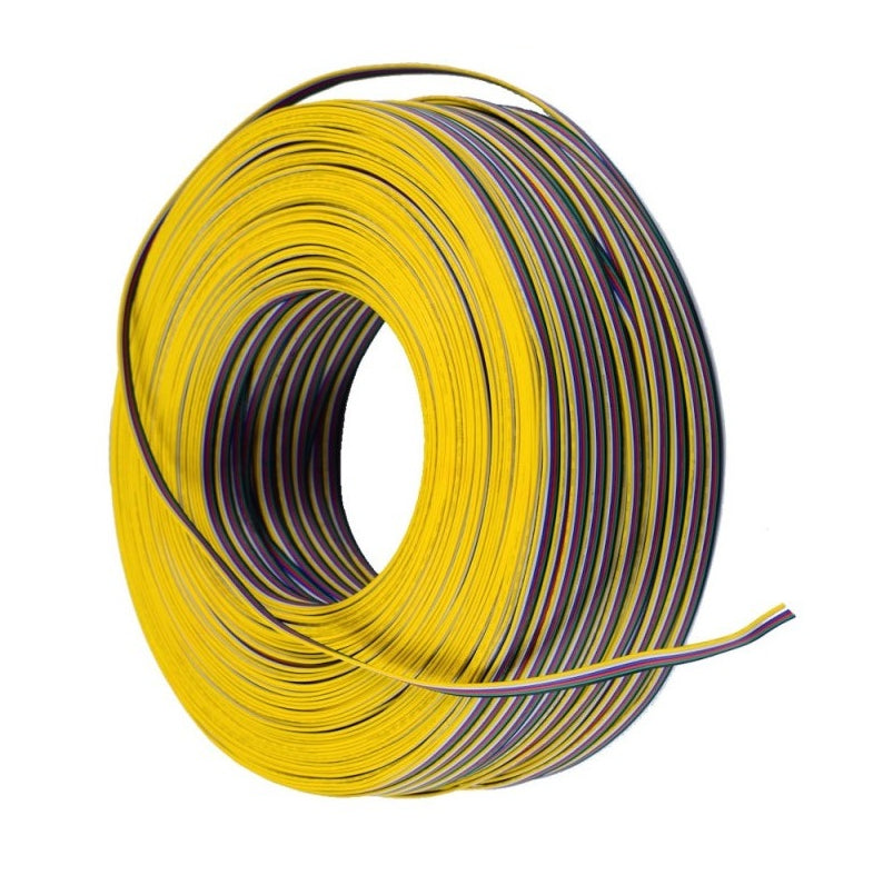 6-Core x 0.5mm Connector Cable for LED Strip RGB + CCT 12-24V - Cables - Track Lighting