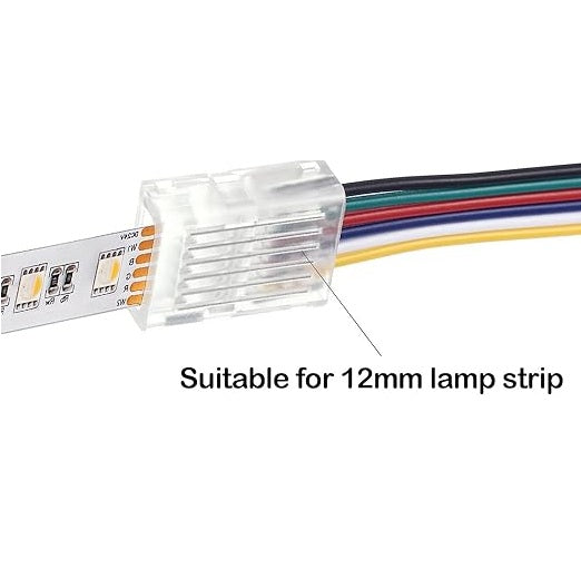 6-Core x 0.5mm Connector Cable for LED Strip RGB + CCT 12-24V - Cables - Track Lighting