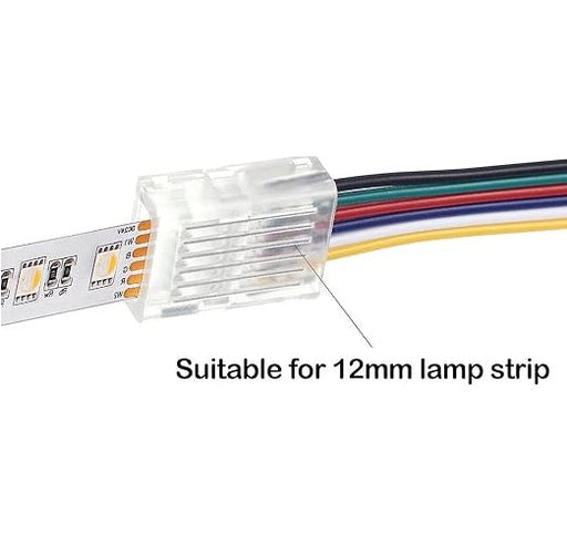 6-Core x 0.5mm Connector Cable for LED Strip RGB + CCT 12-24V - Cables - Track Lighting