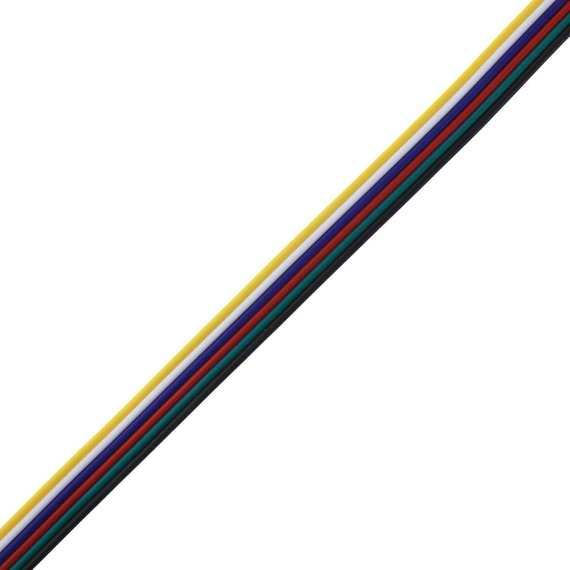6-Core x 0.5mm Connector Cable for LED Strip RGB + CCT 12-24V - Cables - Track Lighting
