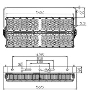 600W Dimmable LED Floodlight with PHILIPS Driver 5000K - Flood & Spot Lights - Floodlights