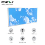 60W Fake Sky LED Backlit Panel with 2D Picture 1195x595mm - Ceiling Light Fixtures - Panels