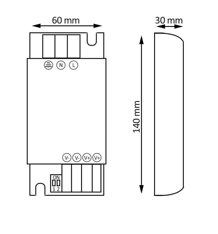 60W Power Supply 24V DC 2.5A - Power Converters - Accessories