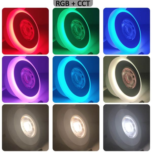 6W LED Downlight with Remote Control LUMILEDS Chip RGB CCT - LED Downlight