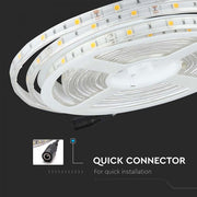 8W LED Strip Light 5m 3000K IP65 - LED Strip