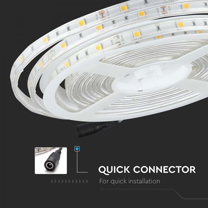 8W LED Strip Light 5m 3000K IP65 - LED Strip