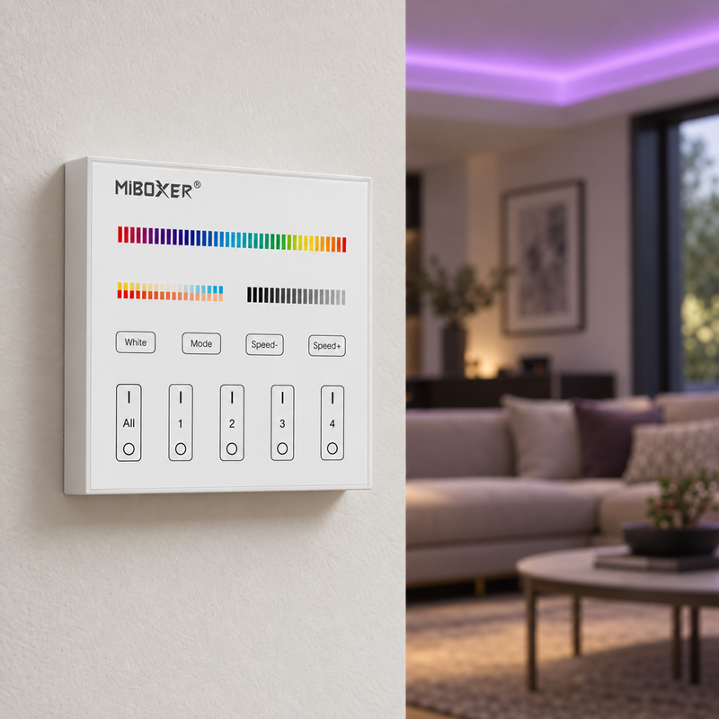 RF Touch Control Panel LED RGB CCT 4 Zones