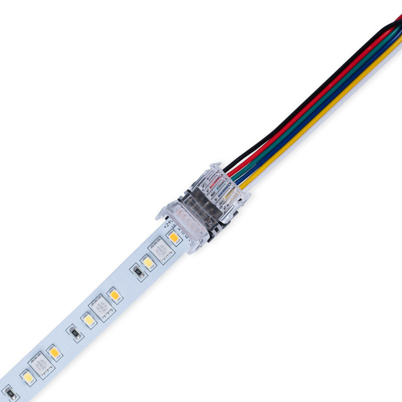 6 Pin Cable-to-strip Connector for 12mm LED SMD Strip 12V-24V RGB+CCT IP20