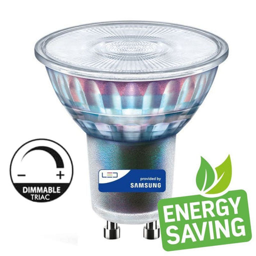 6W Dimmable GU10 Glass LED Bulb with SAMSUNG Chip 6000K - LED Light Bulbs - Lamps
