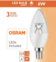 6W E14 LED Candle Bulb with Lens 4000K - LED Light Bulbs - Lamps