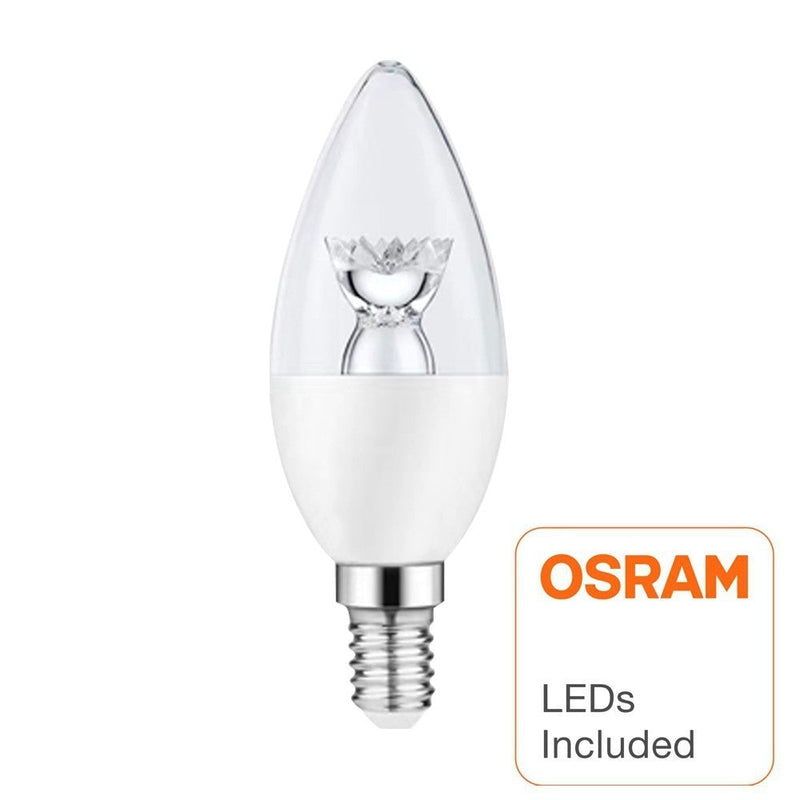 6W E14 LED Candle Bulb with Lens 6000K - LED Light Bulbs - Lamps