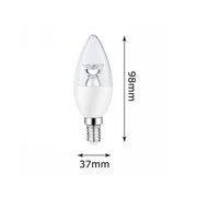 6W E14 LED Candle Bulb with Lens 6000K - LED Light Bulbs - Lamps