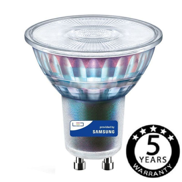 6W GU10 Glass LED Bulb by SAMSUNG 3000K - GU10 Bulb - Ledex Lighting UK