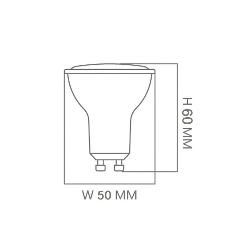 6W GU10 LED Bulb with OSRAM Chip Clear Cover 4000K - LED Light Bulbs - Lamps