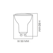 6W GU10 LED Bulb with OSRAM Chip Milky Cover 3000K - GU10 Bulb - Ledex Lighting UK