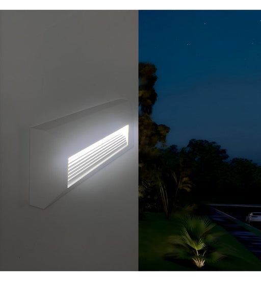6W KOUVOLA LED Wall Light in White IP65 3 CCT - Wall Light Fixtures - Bollard Lights