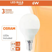 6W E14 LED Bulb with OSRAM Chip 4000K - E14 bulb