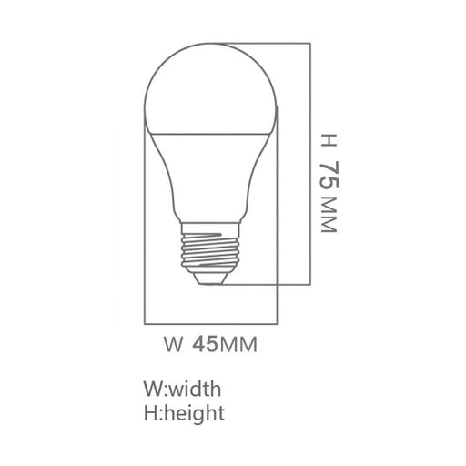 6W E27 G45 LED Bulb with OSRAM Chip 3000K - E27 Bulb