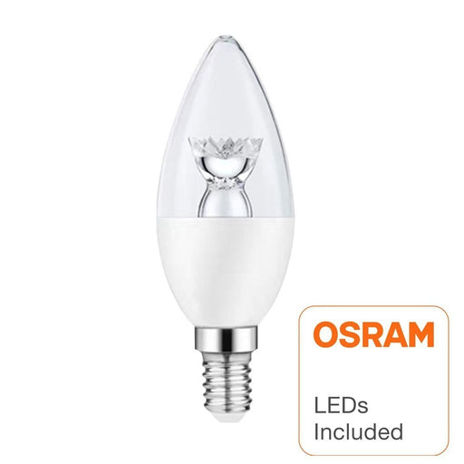 6W E14 LED Candle Bulb with Lens 6000K - E14 Candle Bulb
