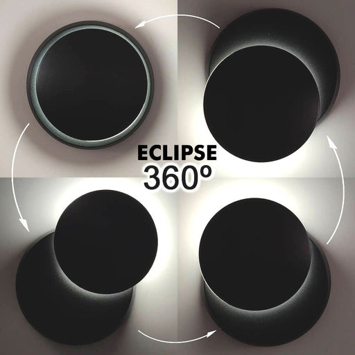 6W Modern APOLO LED Wall Light in Black 5000K - Wall Light Fixtures - Decorative Lighting
