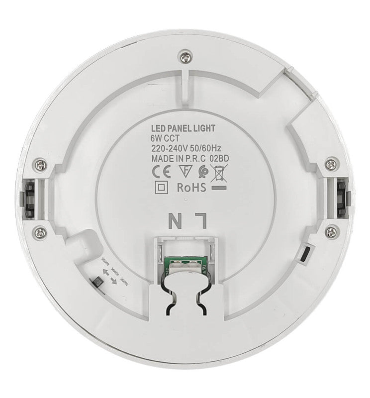 6W Round MOSS LED Ceiling Light White with Adjustable Cut Out 3 CCT - Ceiling Light Fixtures - Downlights