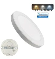 6W Round MOSS LED Ceiling Light White with Adjustable Cut Out 3 CCT - Ceiling Light Fixtures - Downlights