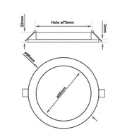 6W Round Slim LED Downlight with OSRAM Chip 4CCT - Ceiling Light Fixtures - Downlights