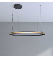 77W Circular SPACE VENUS LED Pendant Light in Black 120cm - Ceiling Light Fixtures - Linear Lights