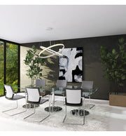 77W Circular SPACE VENUS LED Pendant Light in White 120cm - Ceiling Light Fixtures - Decorative Lighting