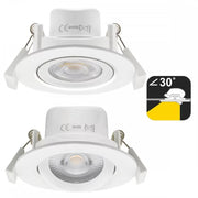 7W Recessed LED Downlight in White with OSRAM Chip 3 CCT - LED ceiling lighting