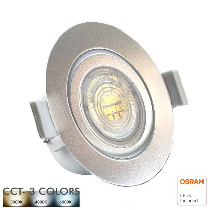 7W Round LED Downlight in Gold with OSRAM Chip 3 CCT - Flood & Spot Lights - Downlights