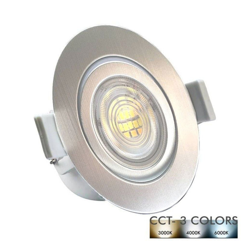 7W Round LED Downlight in Gold with OSRAM Chip 3 CCT - Flood & Spot Lights - Downlights