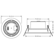 7W Round LED Downlight in Gold with OSRAM Chip 3 CCT - Flood & Spot Lights - Downlights