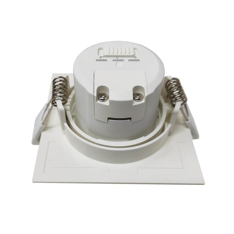 7W Square LED Downlight in White with OSRAM Chip 3 CCT - Flood & Spot Lights - Downlights