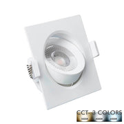 7W Square LED Downlight in White with OSRAM Chip 3 CCT - Flood & Spot Lights - Downlights