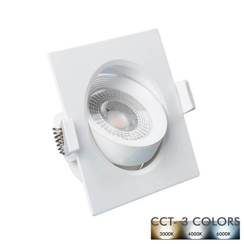7W Square LED Downlight in White with OSRAM Chip 3 CCT - Flood & Spot Lights - Downlights