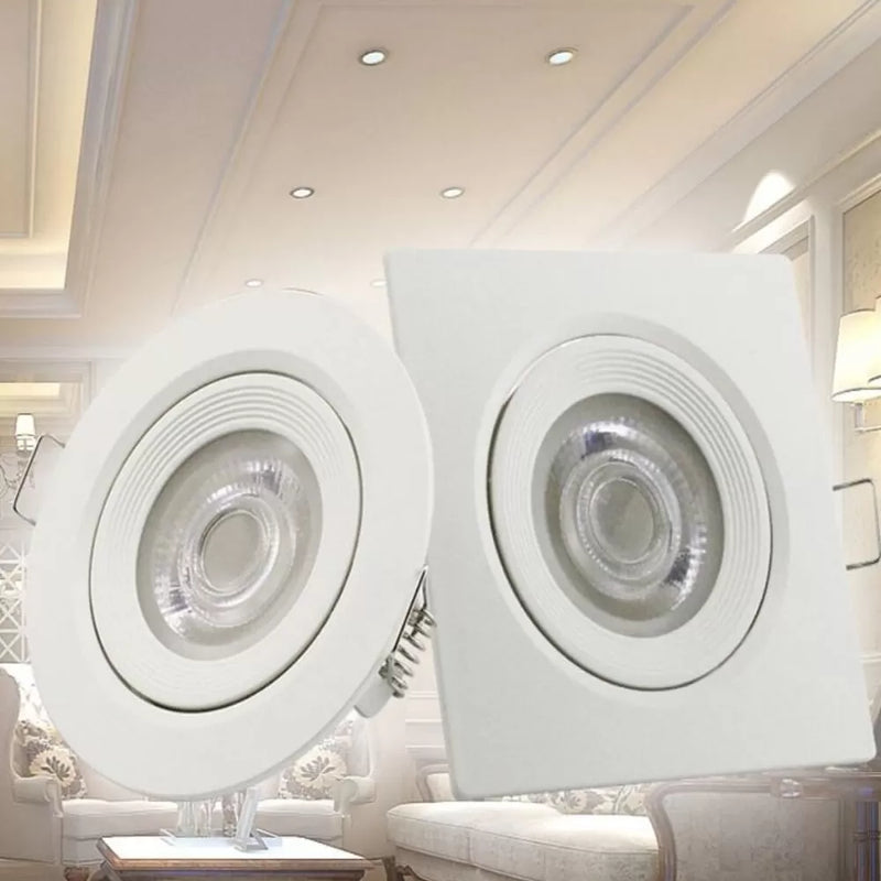 7W Square LED Downlight in White with OSRAM Chip 3 CCT - Flood & Spot Lights - Downlights