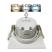 7W Square LED Downlight in White with OSRAM Chip 3 CCT - Flood & Spot Lights - Downlights