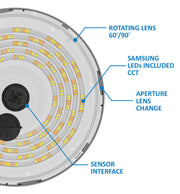 80W 100W 150W Dimmable FRANCE LED UFO High Bay with SAMSUNG Chip 3 CCT - Ceiling Light Fixtures - High Bays