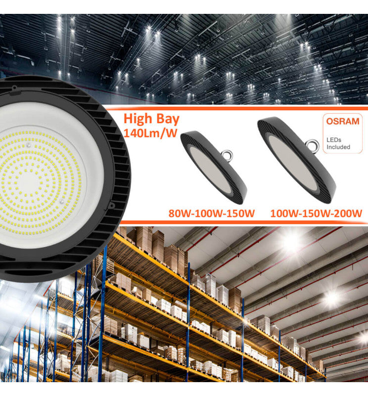 80W 100W 150W ENDURANCE LED UFO High Bay with OSRAM Chip - Lighting Fixtures - High Bays