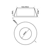 8W Dimmable Waterproof Concave LED Downlight 4 CCT - LED Spotlight